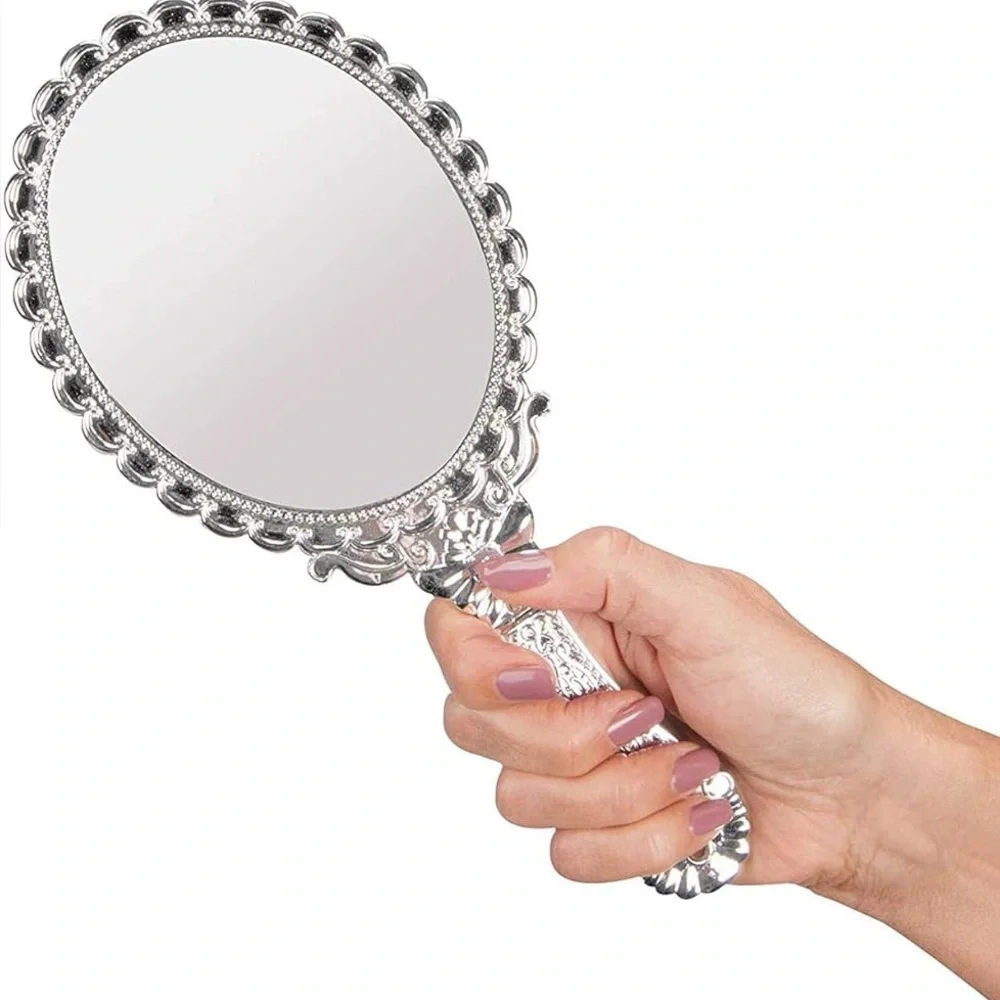 NWT Elegant Silver Handheld Mirror